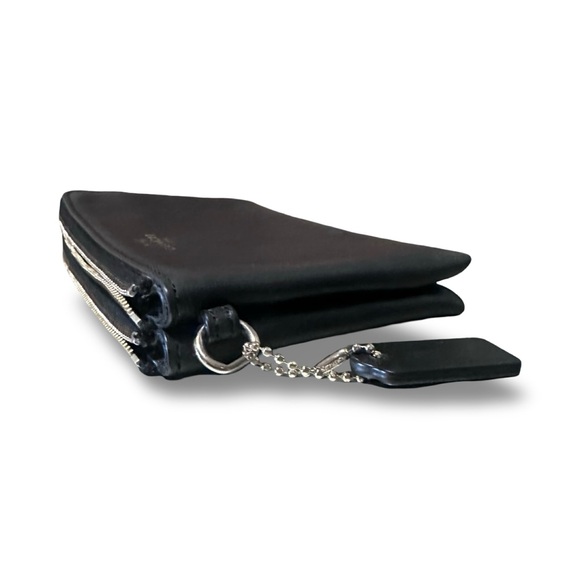 Coach black leather double zip-around wallet hang tag - Picture 7 of 9